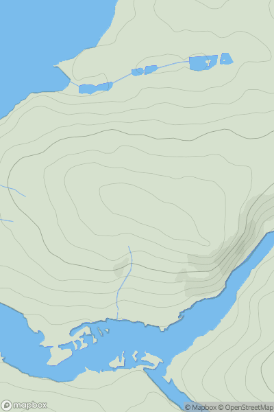 Thumbnail image for Tor Hill [South West England] showing contour plot for surrounding peak